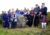 Dedication of memorial on Coll for Warrant Officer John Stephen August 2008.