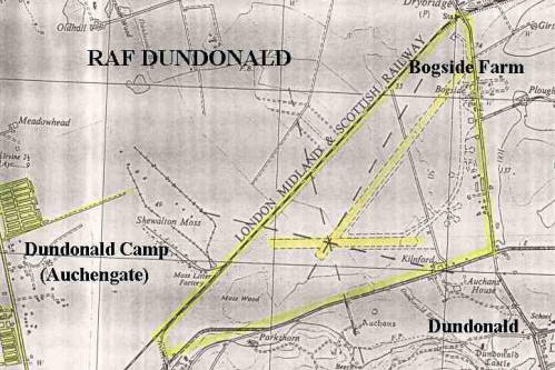 Map of RAF Dundonald, Ayrshire, Scotland.
