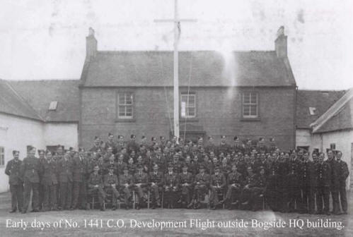 Early days of 1441 Combined Operations Flight outside Bogside HQ building.