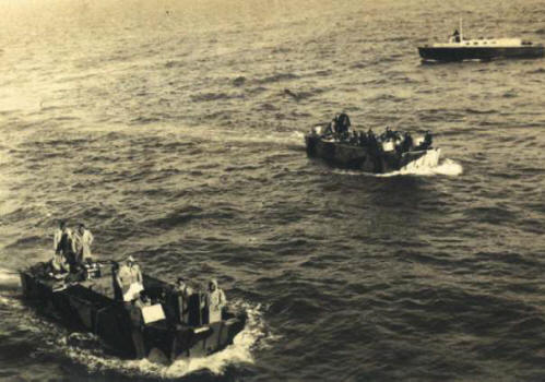 Craft returning from Bruneval after the raid on the radiolocation station Feb 1942.