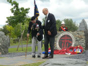Wreath laynig ceremony Combined Operations Memorial.
