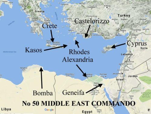Google map of Eastern Mediterranean.