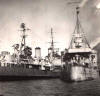 USS Marblehead alongside HMS Glasgow at Simonstown.