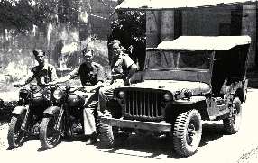  Cpt Frost, centre, with members of the Section in Dutch Celebes - Oct 1945.